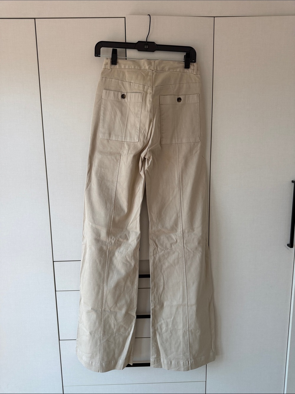 Frame Denim Beige High-Rise Trousers. Le Capri Chino Trouser. - Picture 4 of 4